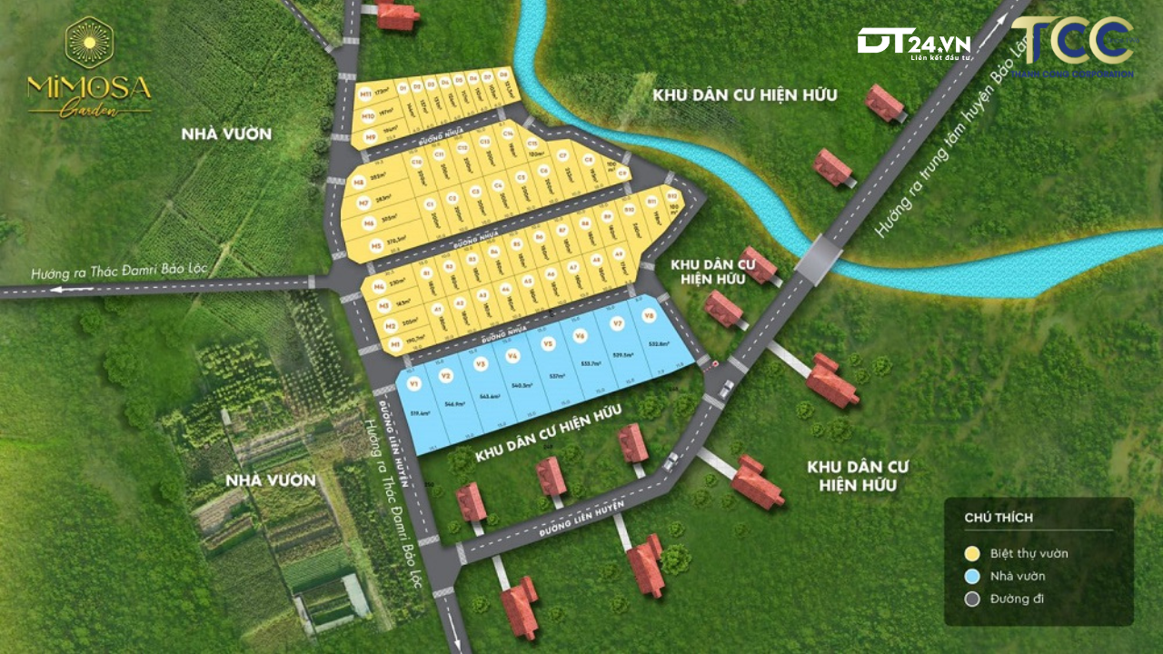Mặt bằng Mimosa Garden Bảo Lộc